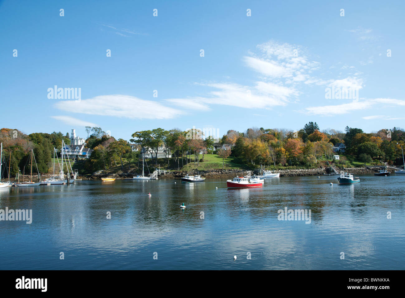 Rockport, Maine is a harbor village on the Down East coast of New England, USA Stock Photo