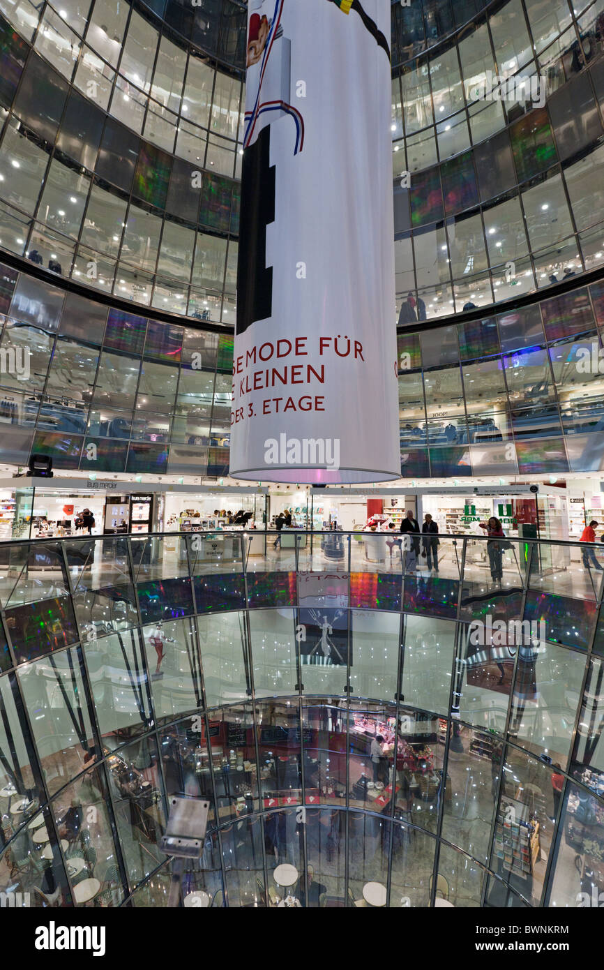 The interior of the Galeries Lafayette department store in Berlin