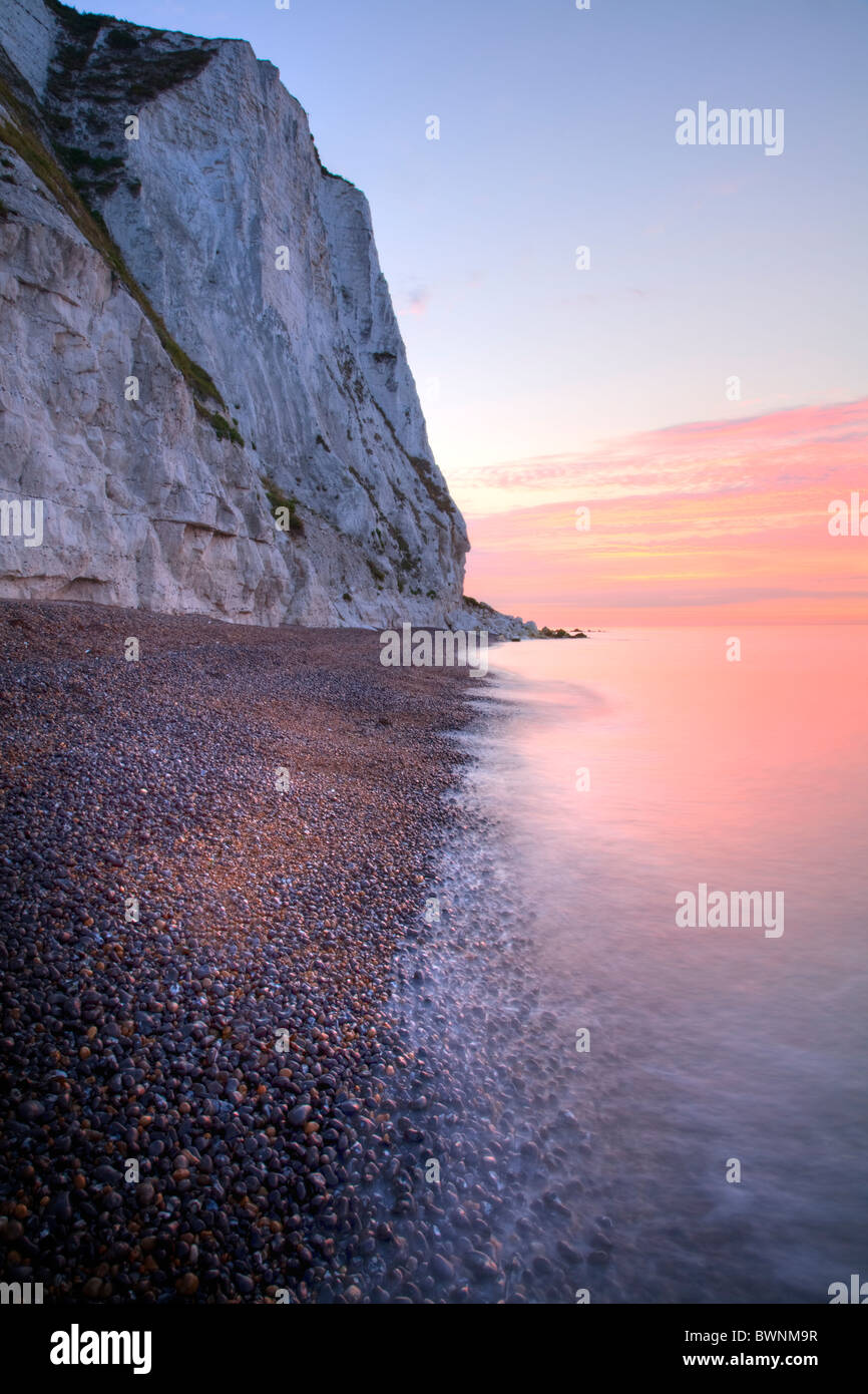 Sunrise at Saint Margaret Bay, at the famous White Cliff of Dover, Kent