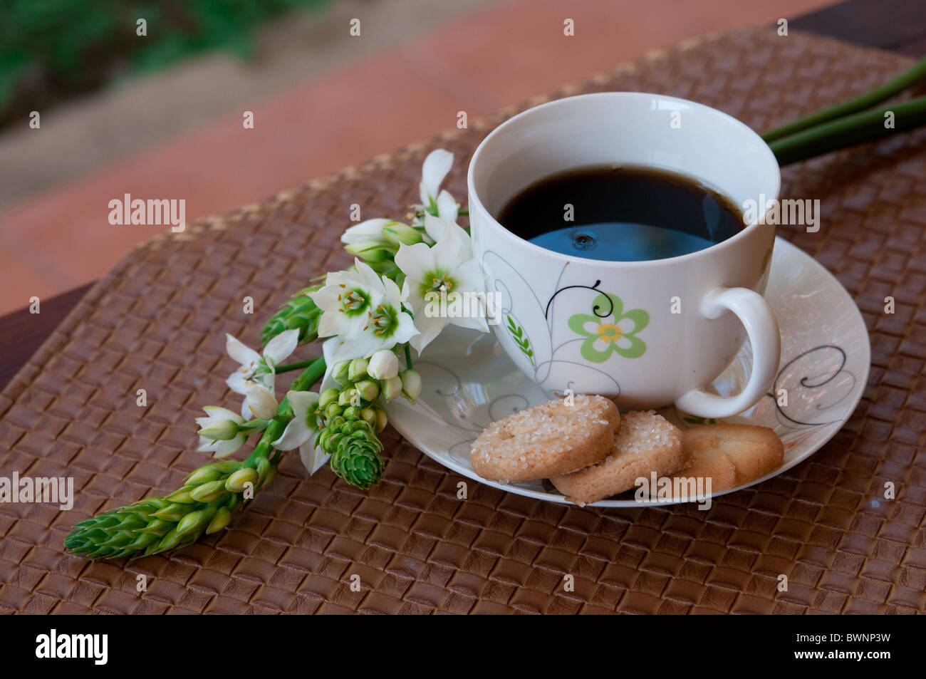 the picture of the romantic morning coffee cup Stock Photo - Alamy