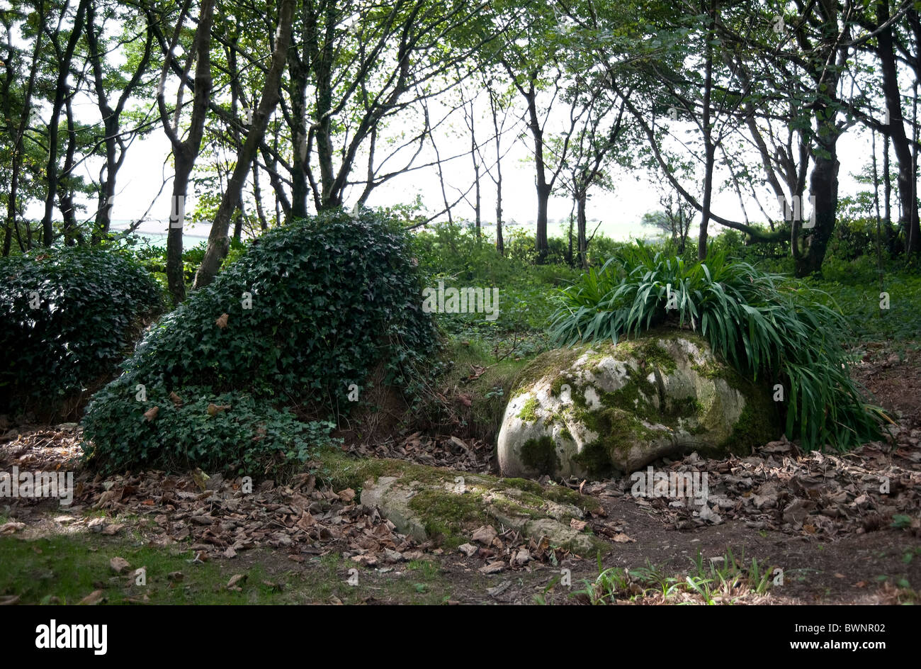 Susan Hills sculpture The Mud Maid at The Lost Gardens of Heligan, Cornwall,  UK Stock Photo