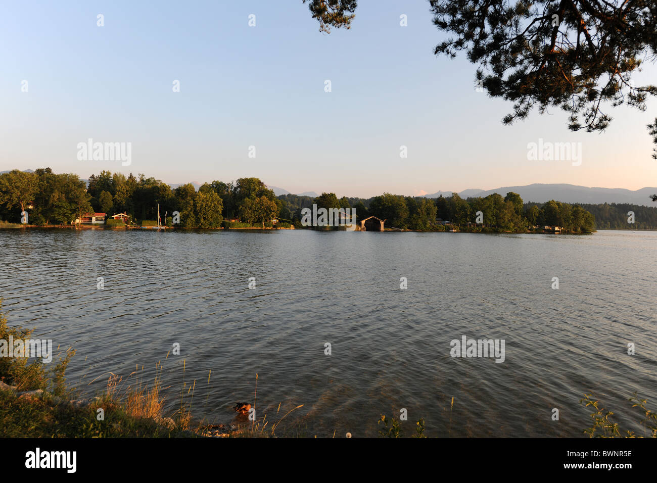 lake, Murnau am Staffelsee, Bavaria, Germany Stock Photo