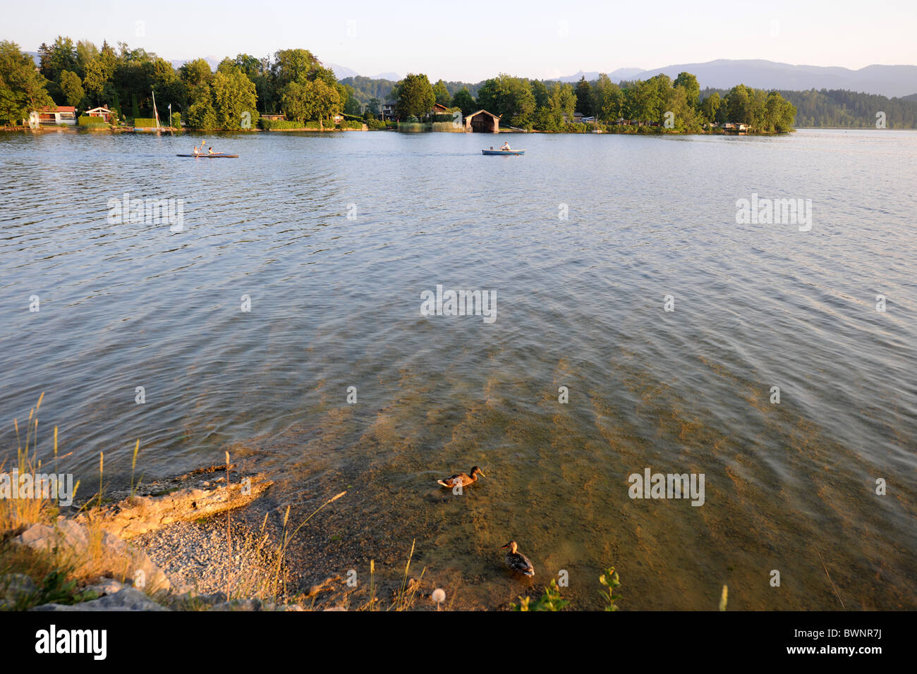 lake, Murnau am Staffelsee, Bavaria, Germany Stock Photo