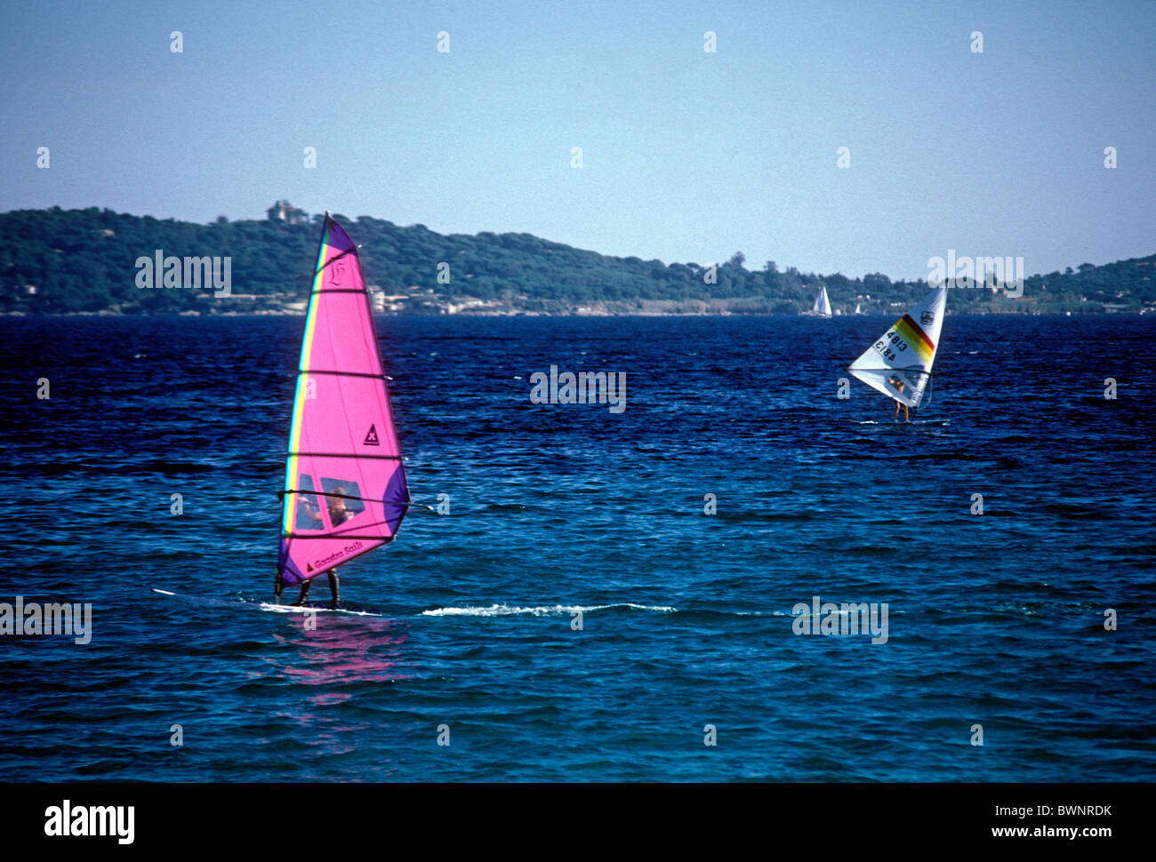 people, tourists, windsurfer, windsurfers, windsurfing, town of Sainte