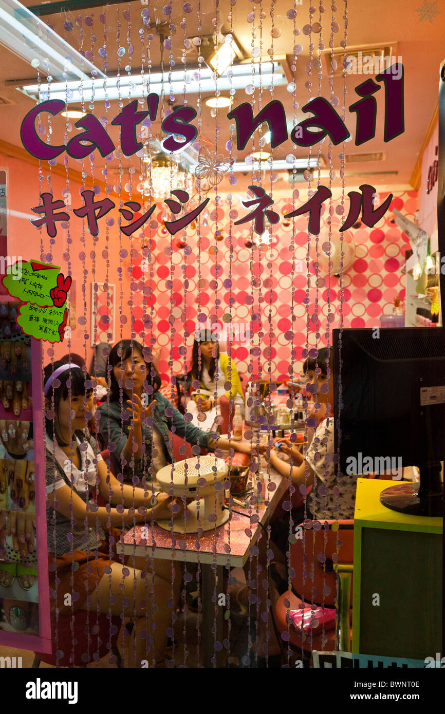 Cat's Nail fingernail treatment salon in Myeongdong Seoul South Korea