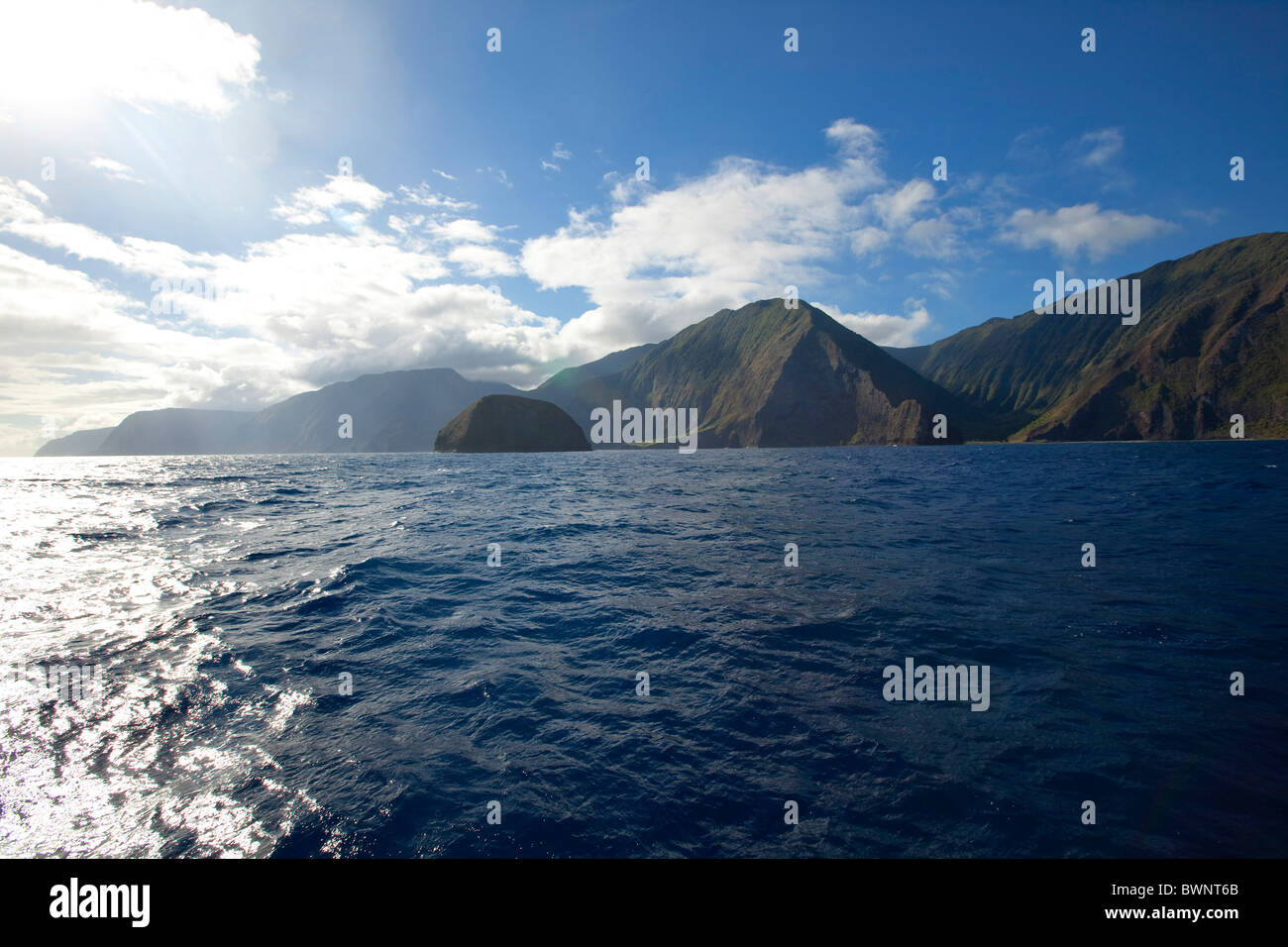 North Shore, Molokai, Hawaii Stock Photo