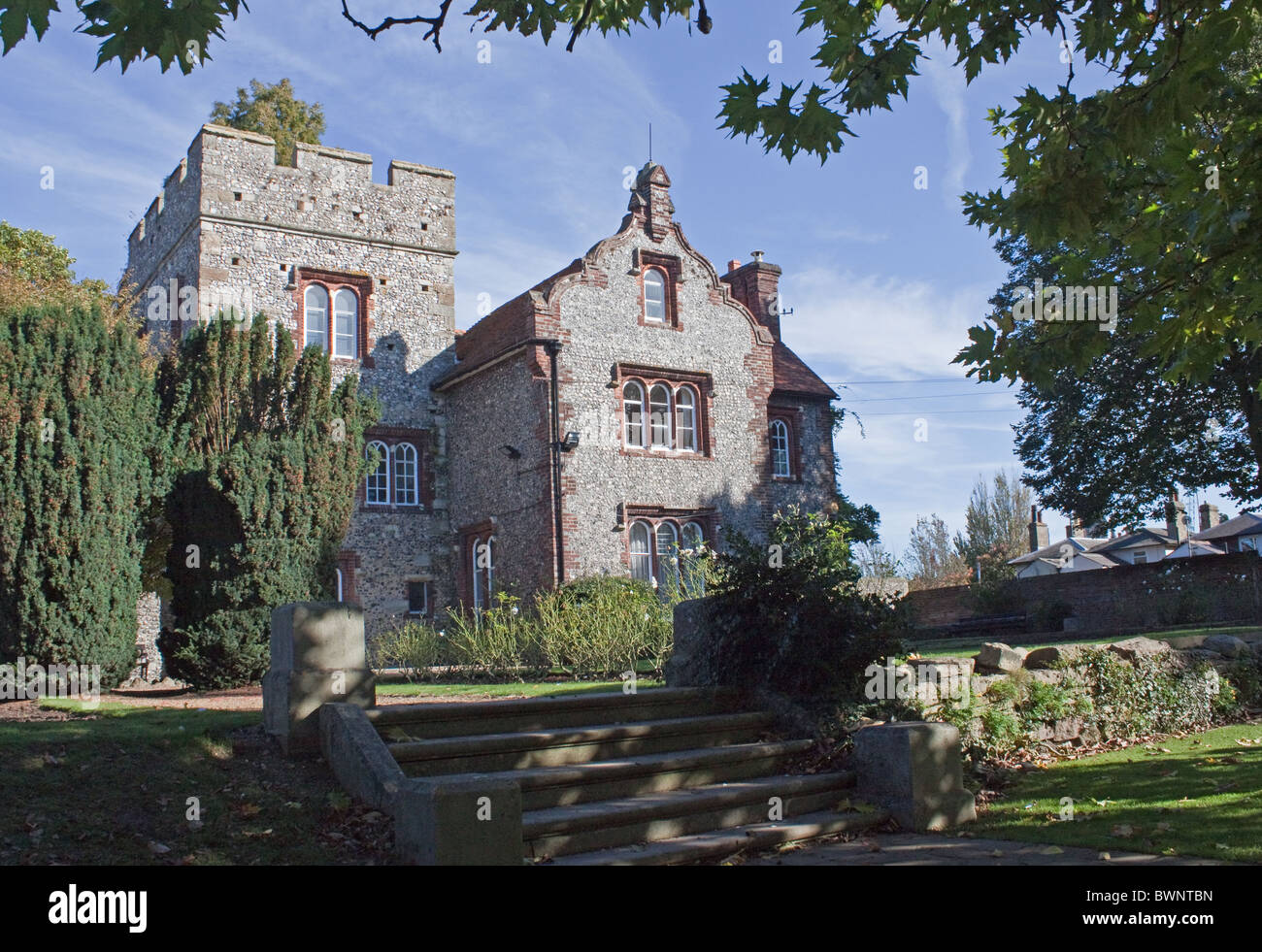 Tower House in Westgate Gardens, Canterbury. Administrative Headquarters for the Lord Mayor of Canterbury Stock Photo