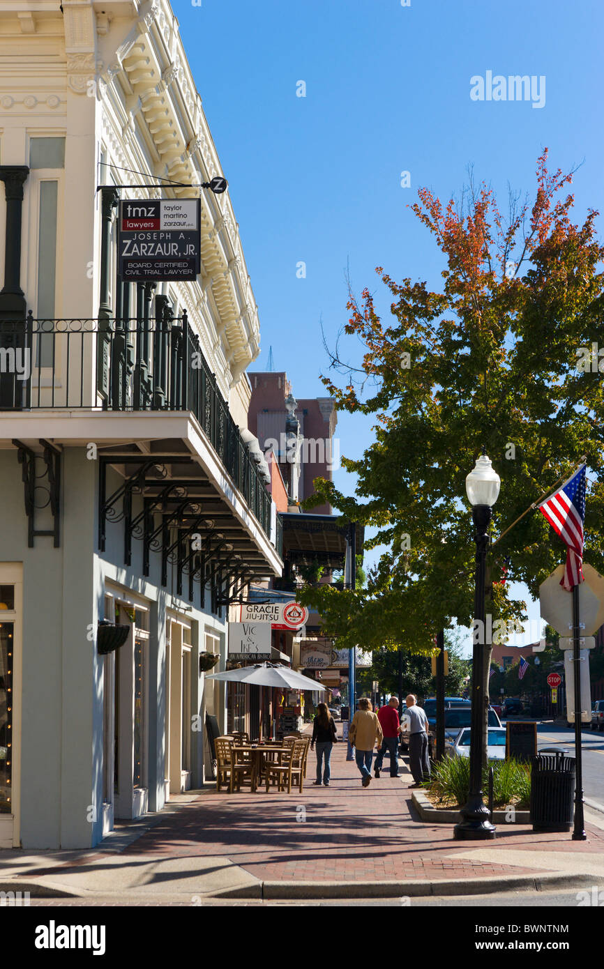 Palafox Street in historic downtown Pensacola, Gulf Coast, Florida, USA