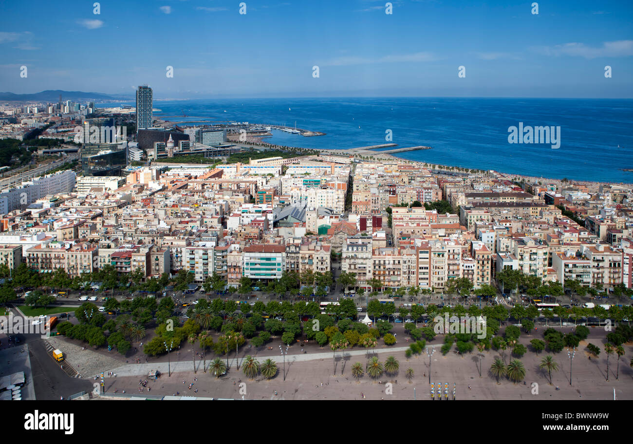 Aerial view of Barcelona Stock Photo - Alamy