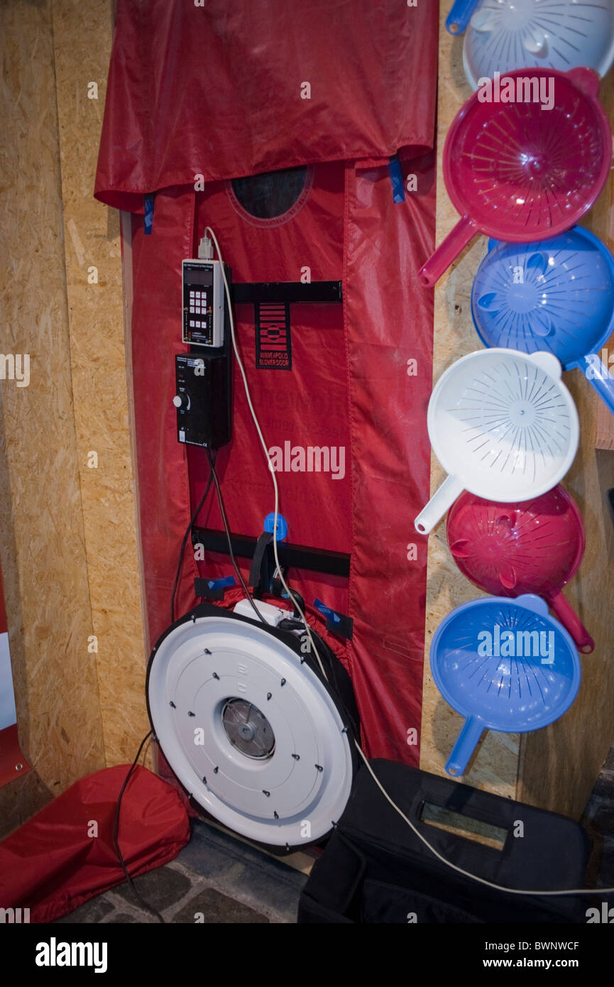 Blower Door Detail Insulation Testing Equipment Stock Photo