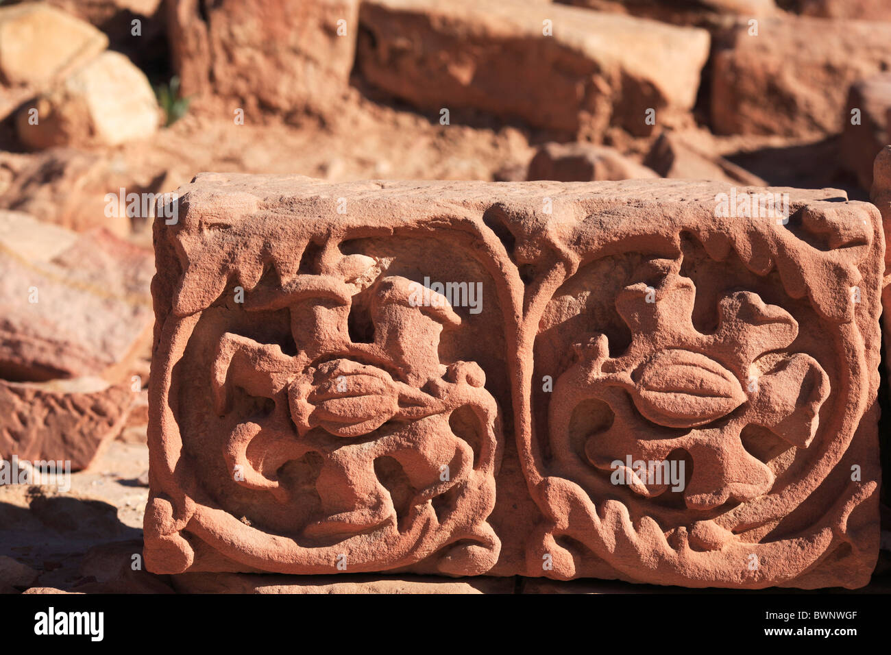 Petra Jordan Middle East Ancient Old Stone Nabbatea Nabbatean red tomb archeological Site Nabatea Nabatea Stock Photo