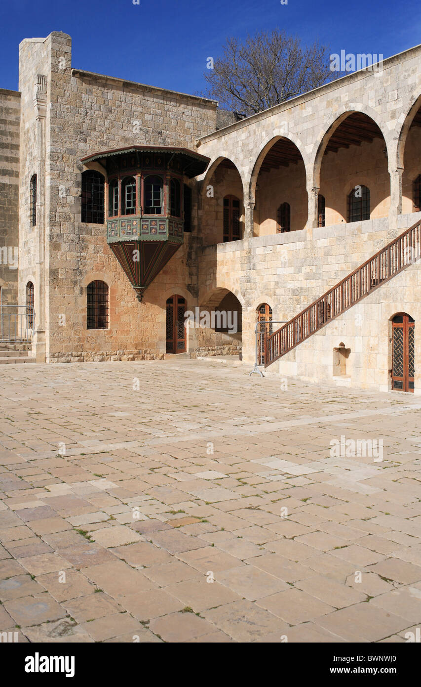 Beit ed-Dine palace Chouf Lebanon Beiteddine Middle East Oriental Islamic architecture Arab Arabic city Anti Stock Photo