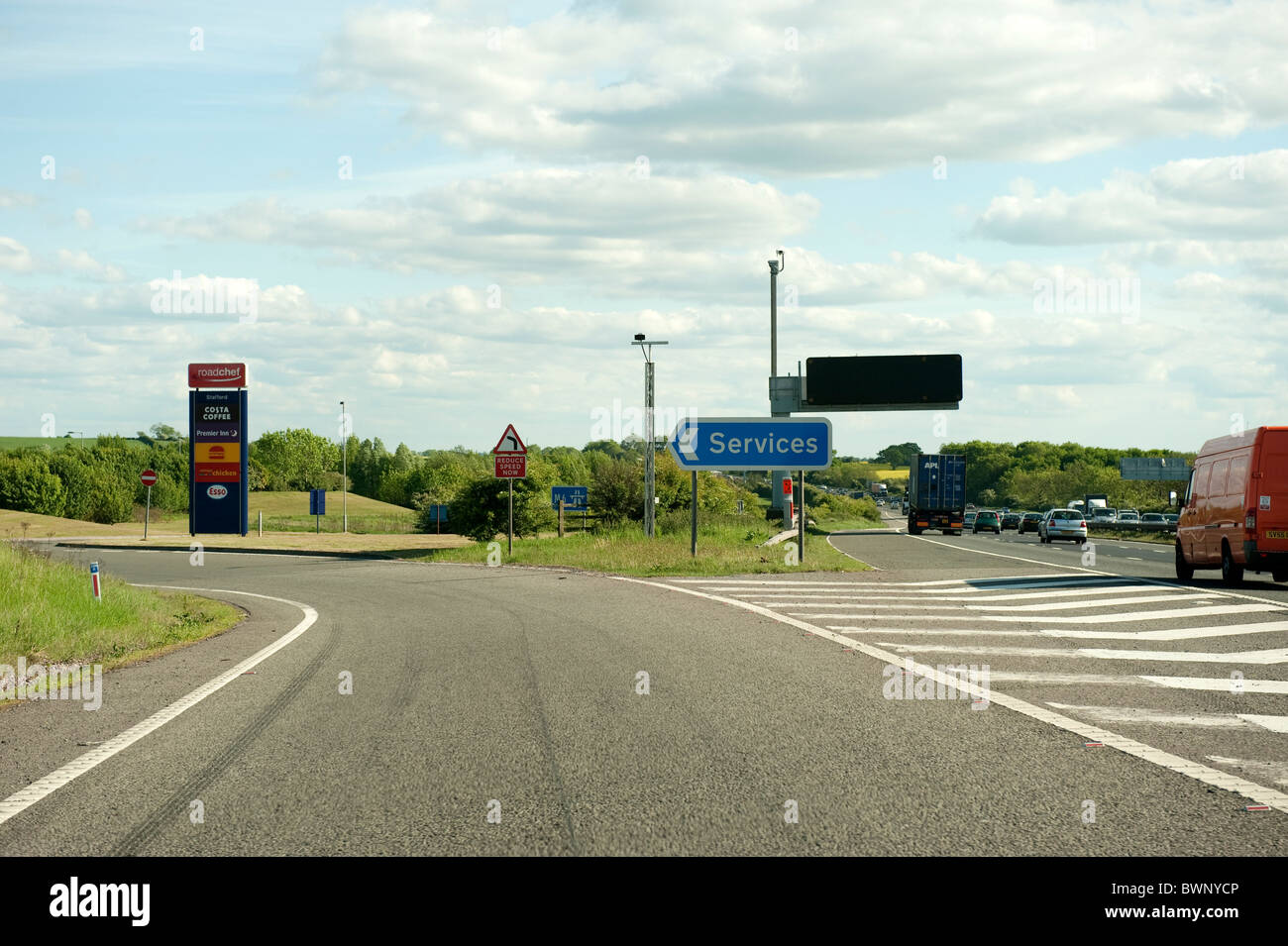 Motorway slip road hi-res stock photography and images - Alamy