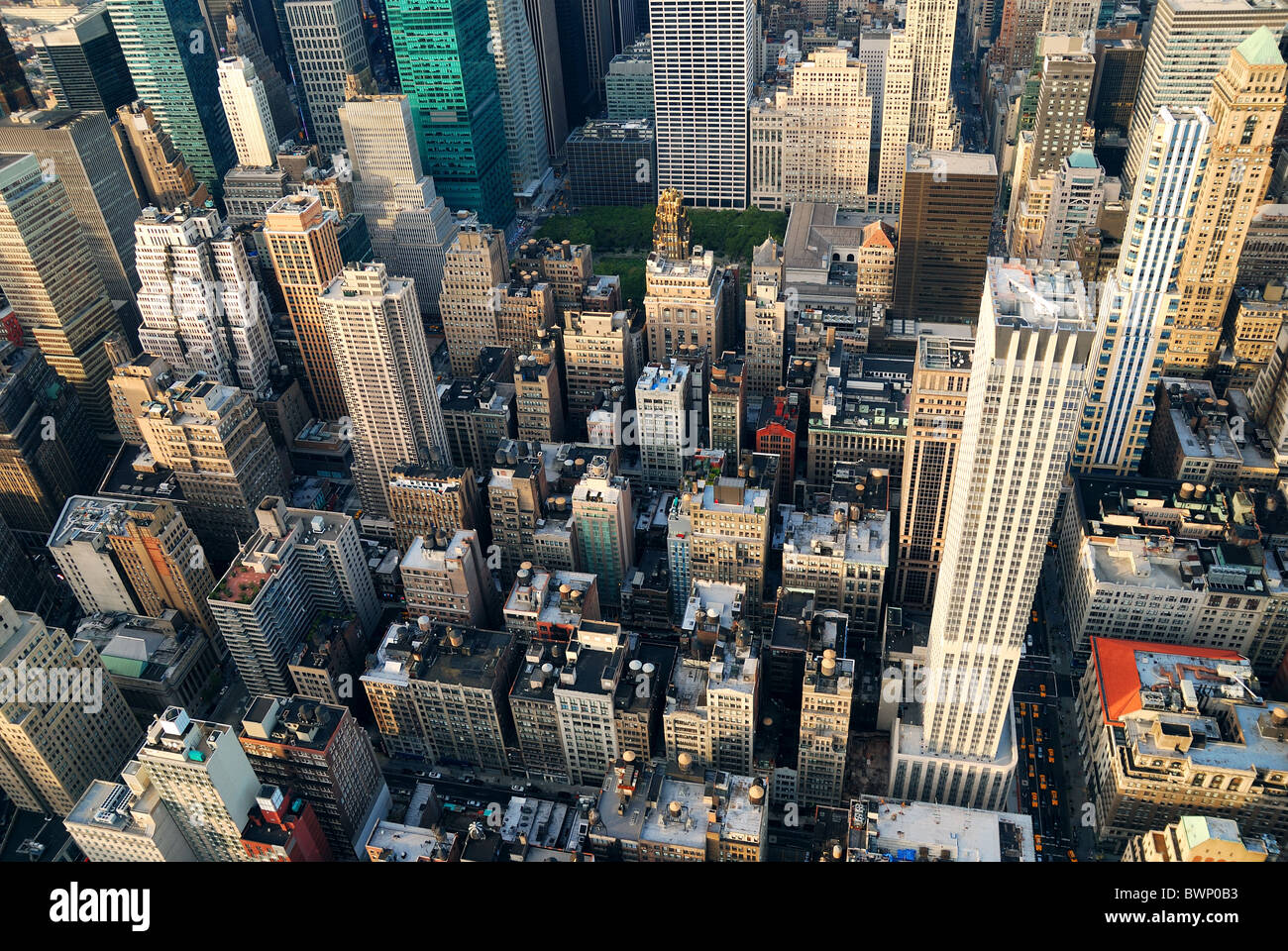 New York City Manhattan aerial skyline panorama view with skyscrapers ...