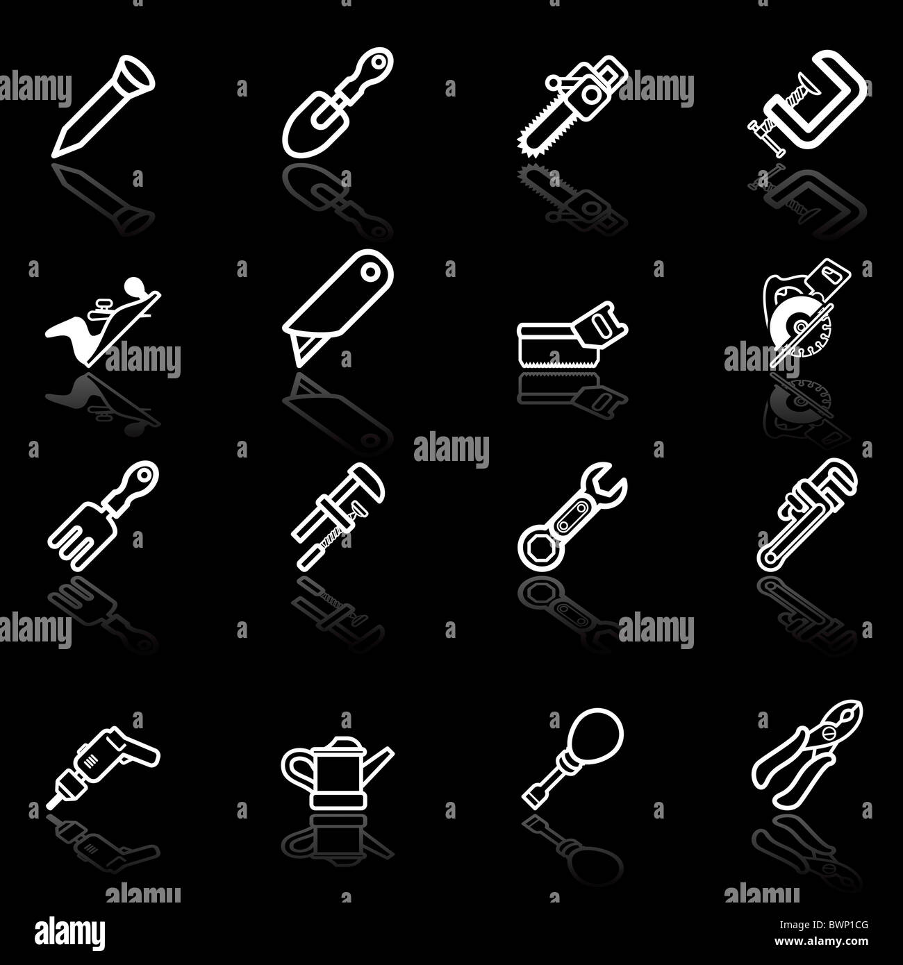 A vector series set of tool icons Stock Photo