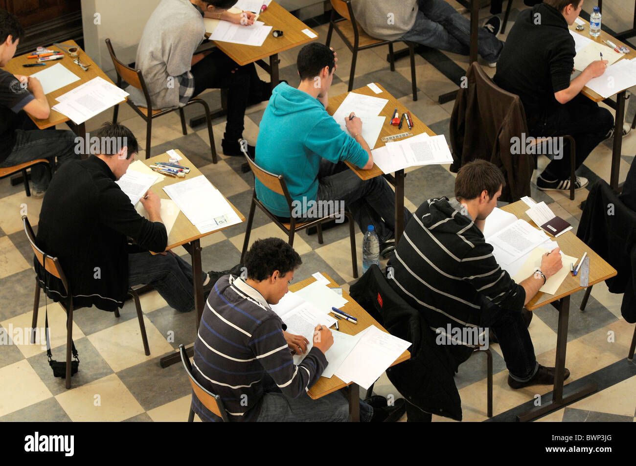 Baccalauréat 2010 (Equivalent to British A-Level or American high School diploma) Stock Photo
