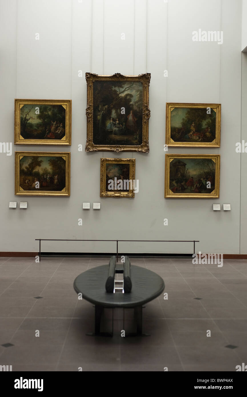 Paris, France, Room Interior, Louvre Museum, French Paintings, on
