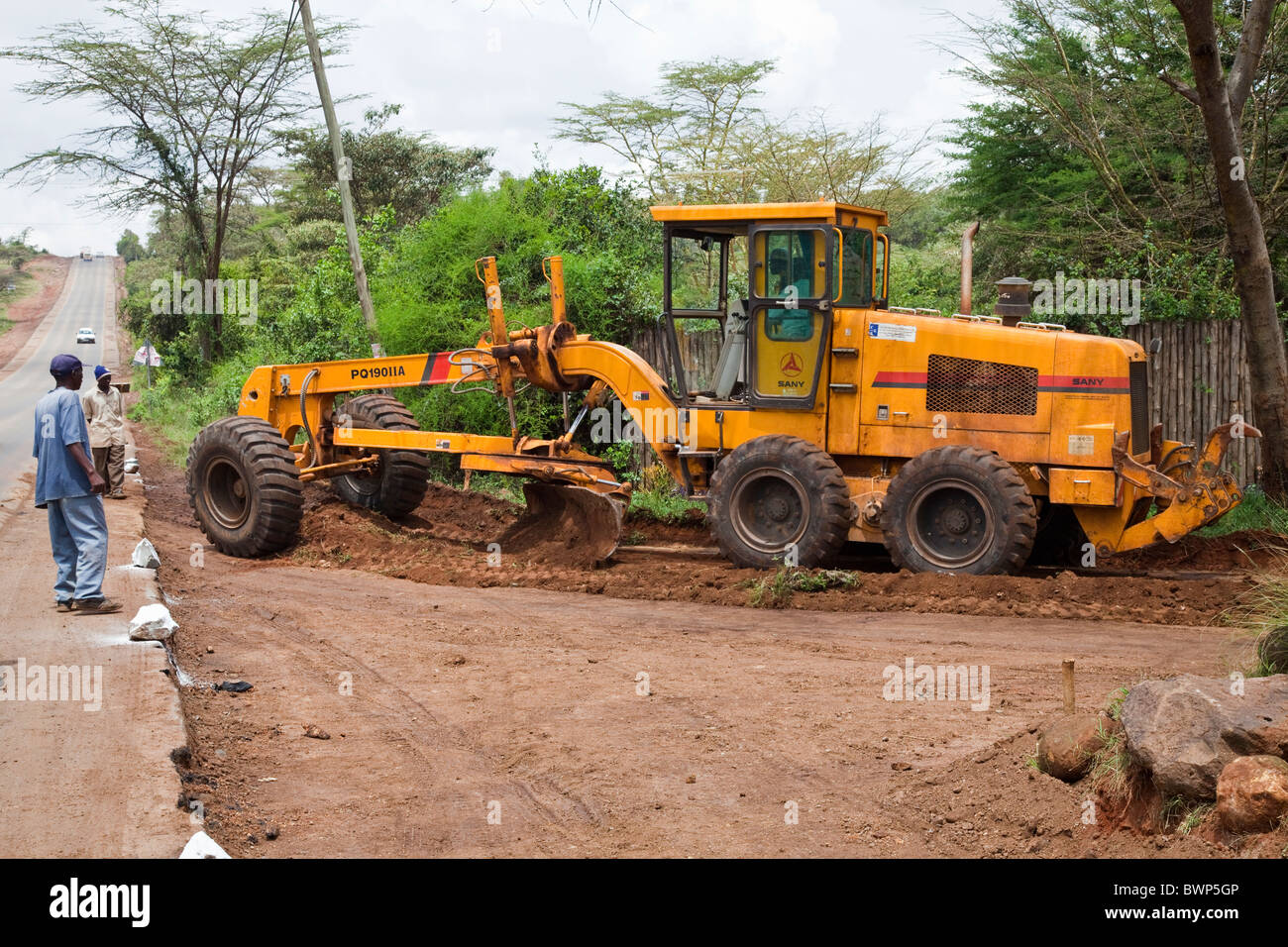 Road grader in Nairobi, Kenya Stock Photo Alamy