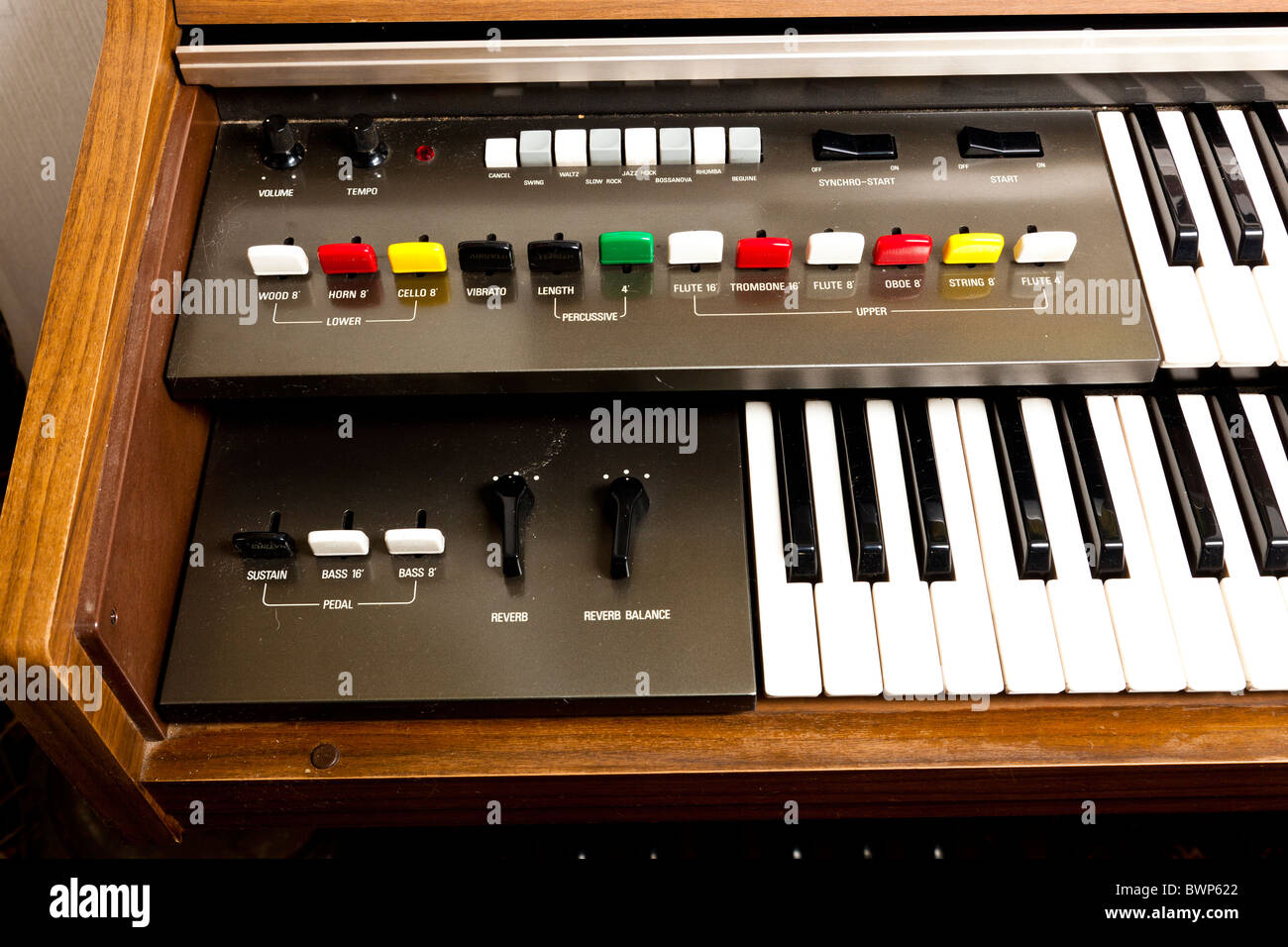 Yamaha Electone Organ Keyboard Stock Photo