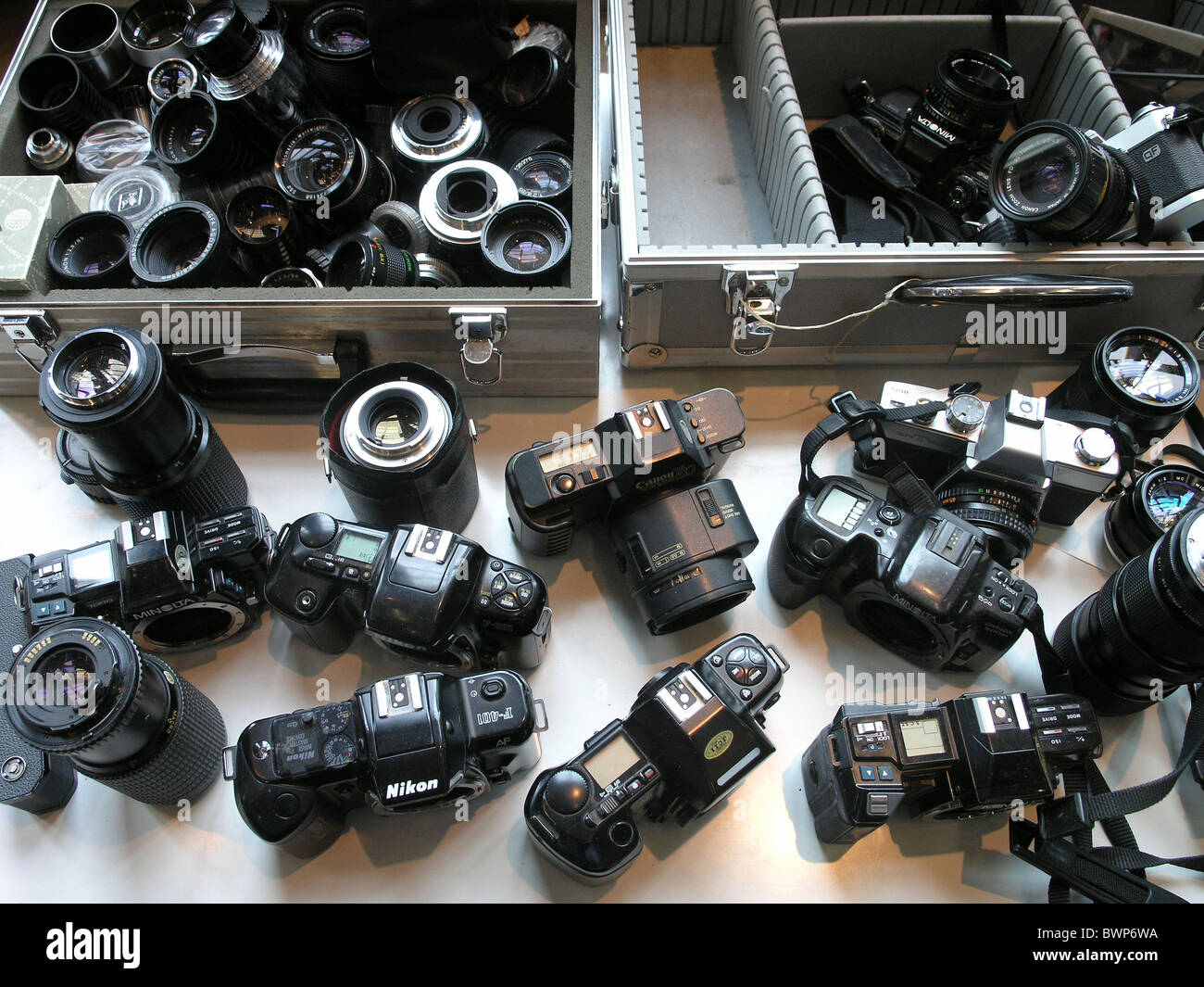 Flea market Cameras Photo Photography Photograph Lenses Accessories Stock Photo Alamy