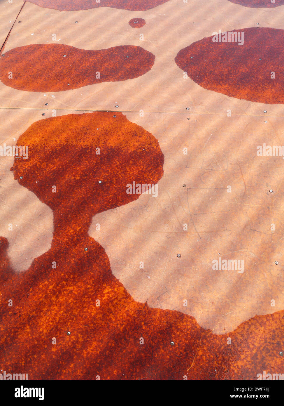 Skate Park with rain puddles Stock Photo