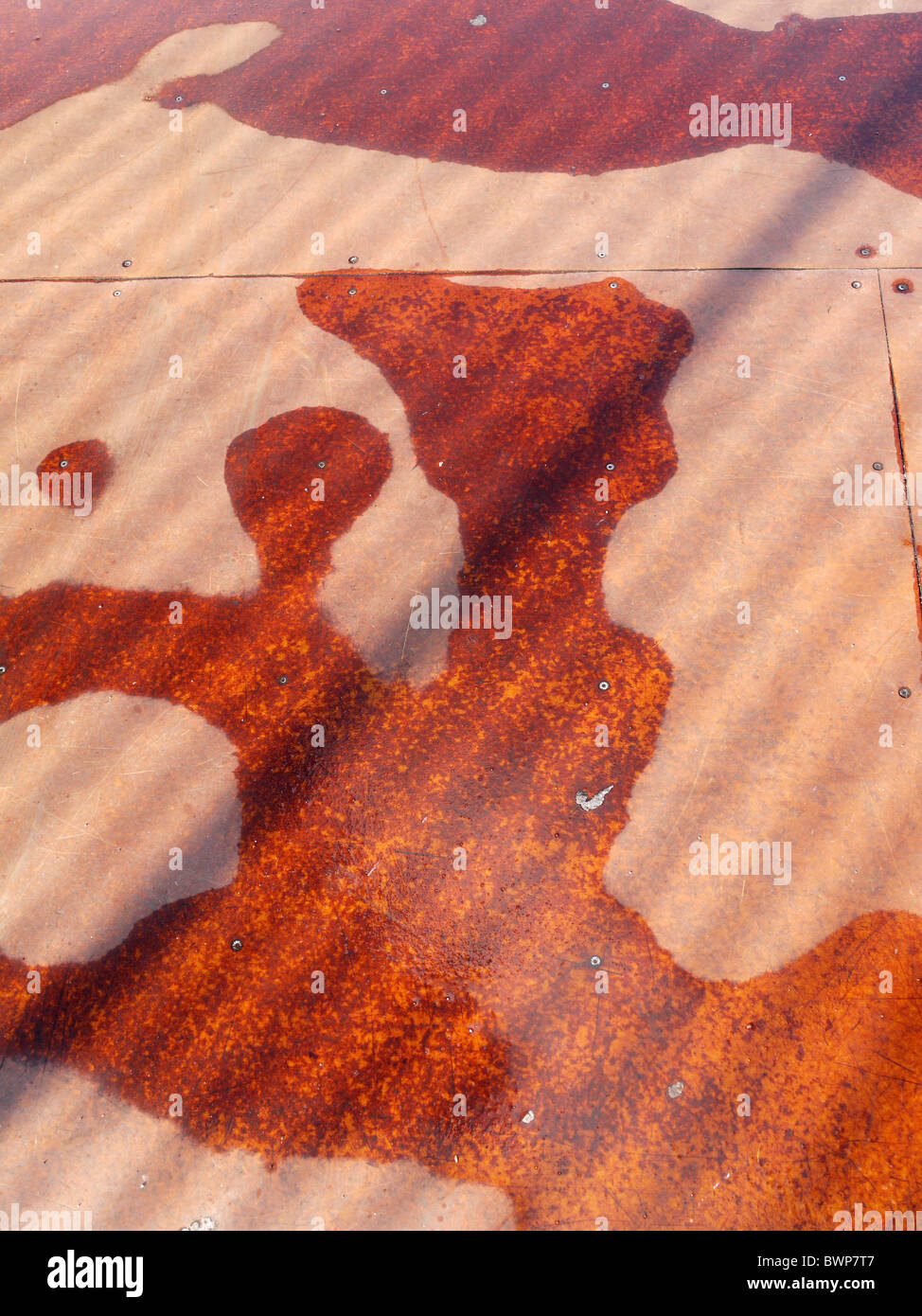 Skate Park with rain puddles Stock Photo