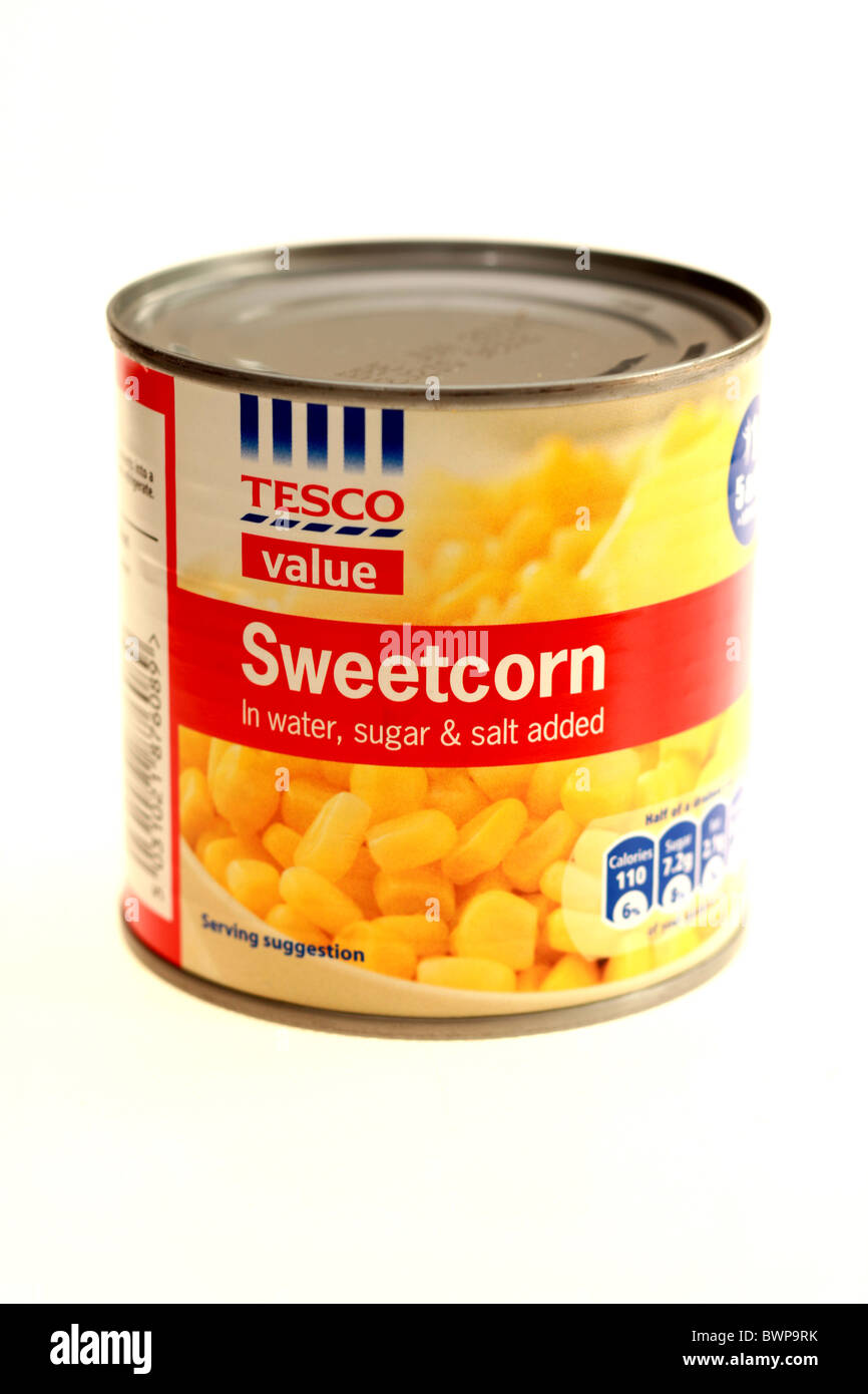 Can canned food small sweetcorn tesco tin tinned value hires stock