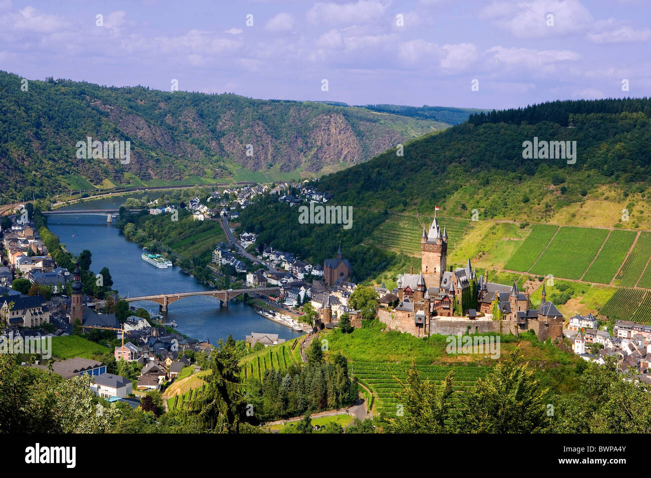 Germany Europe town Cochem Mosel region Moselle city Rhineland