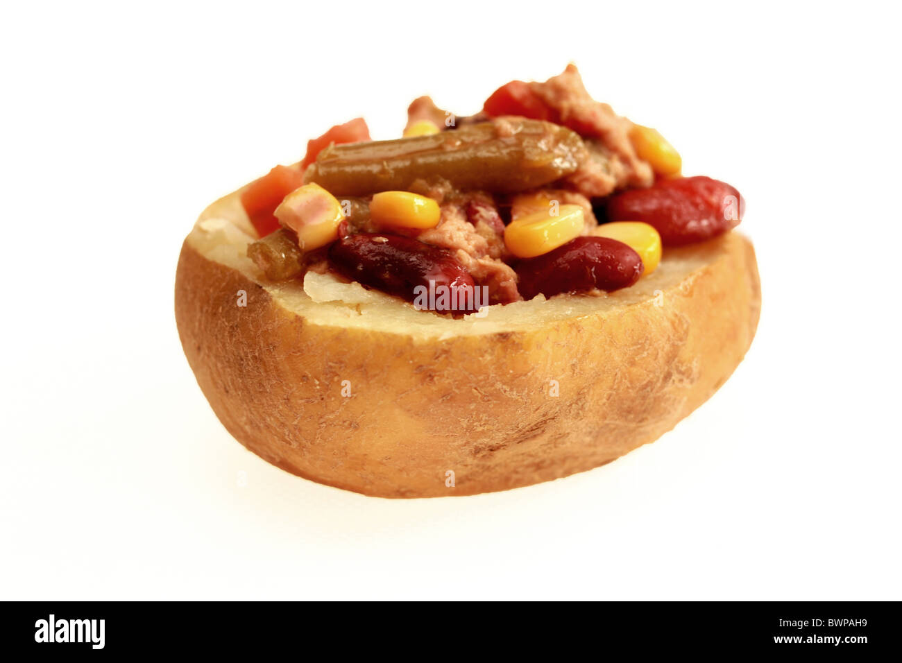 Jacket Potato with Tuna and Mixed Bean Salad Stock Photo Alamy