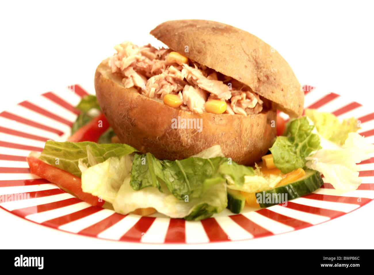 Jacket Potato with Tuna and Sweetcorn Stock Photo Alamy