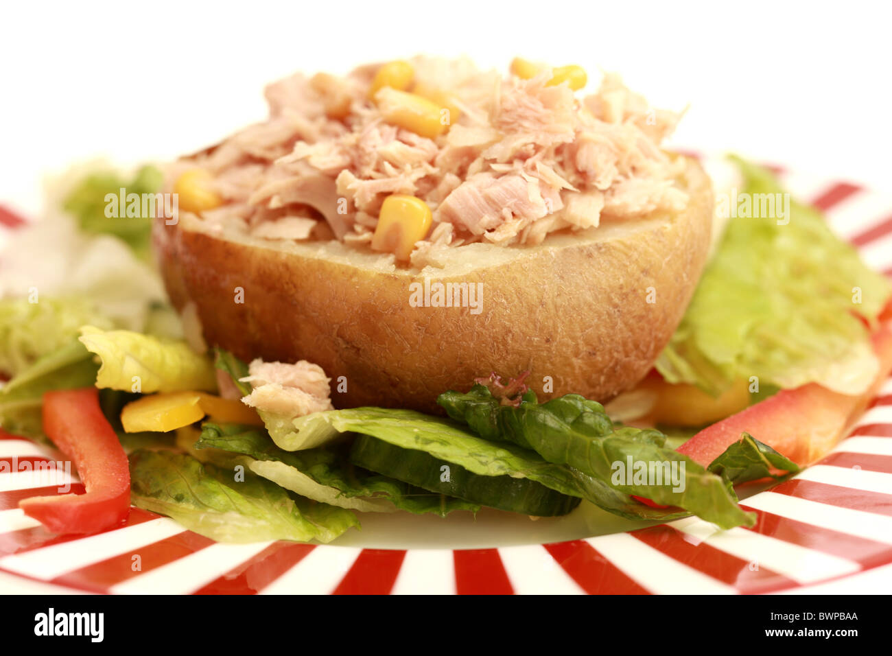 Jacket Potato with Tuna and Sweetcorn Stock Photo Alamy
