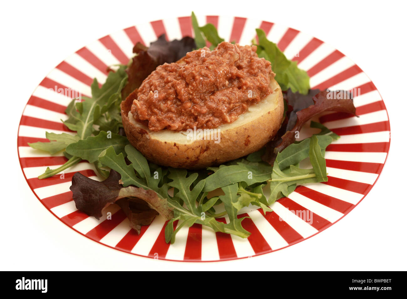 Jacket Potato with Minced Beef and Onions Stock Photo Alamy