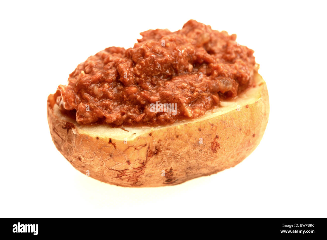 Jacket Potato with Minced Beef and Onions Stock Photo Alamy