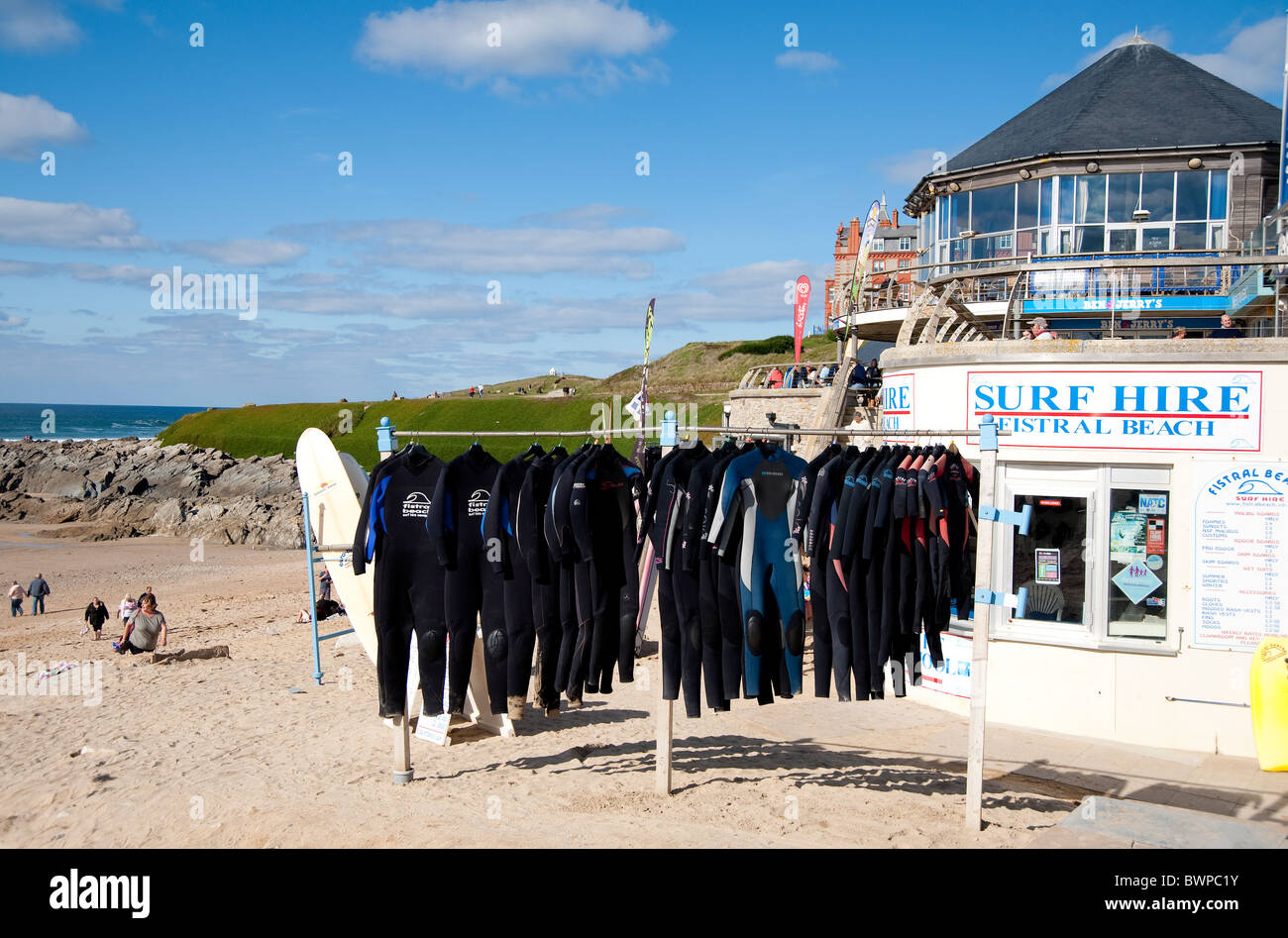 Wetsuits, Fistral beach, Newquay, Cornwall, UK Stock Photo Alamy
