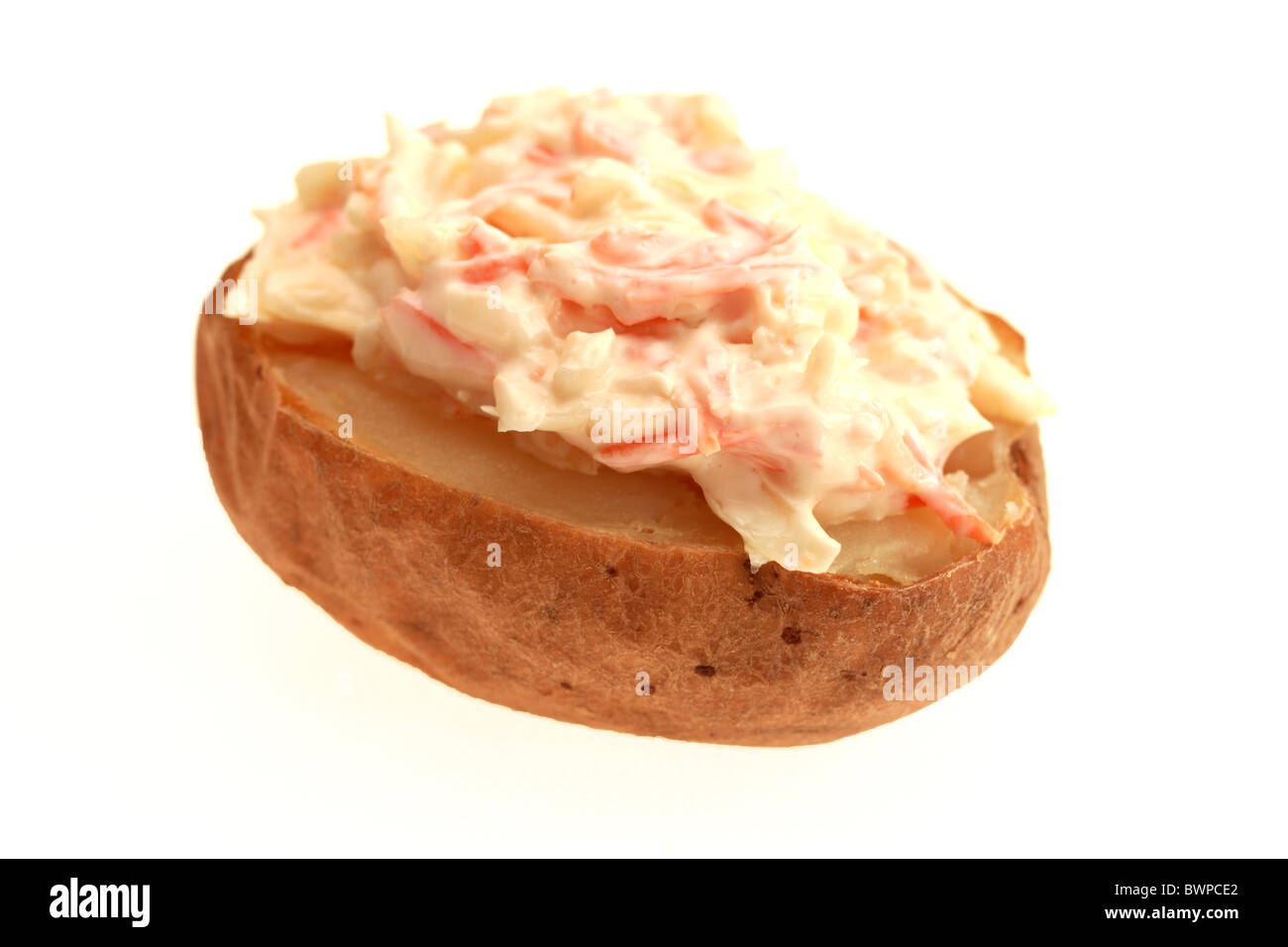 Jacket Potato with Coleslaw Stock Photo Alamy