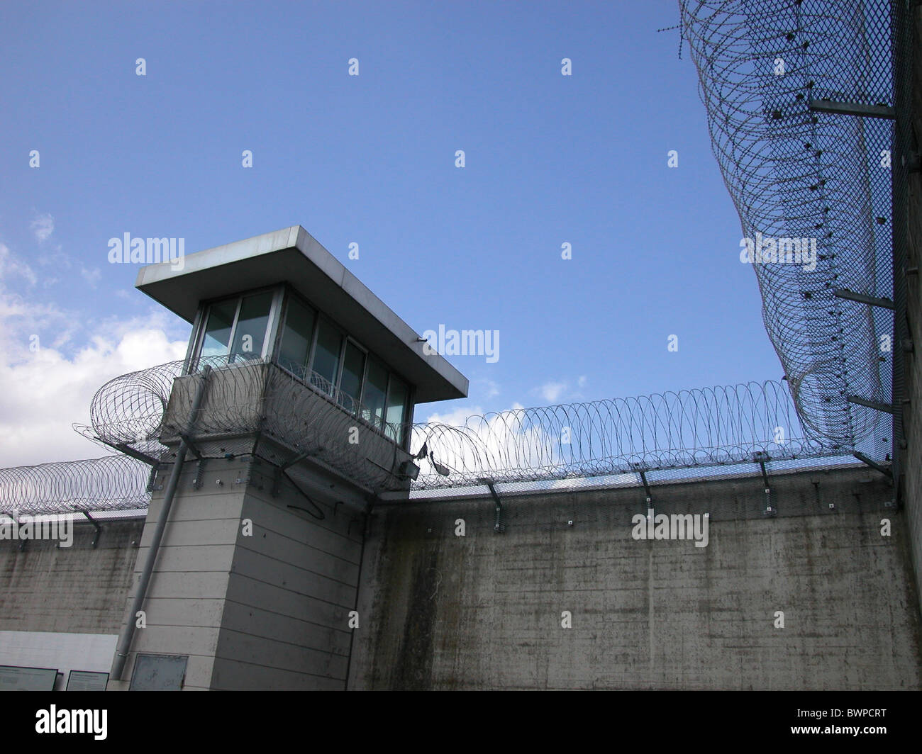 Jail Jailhouse Prison Outside Building Security Custody Tower Fence