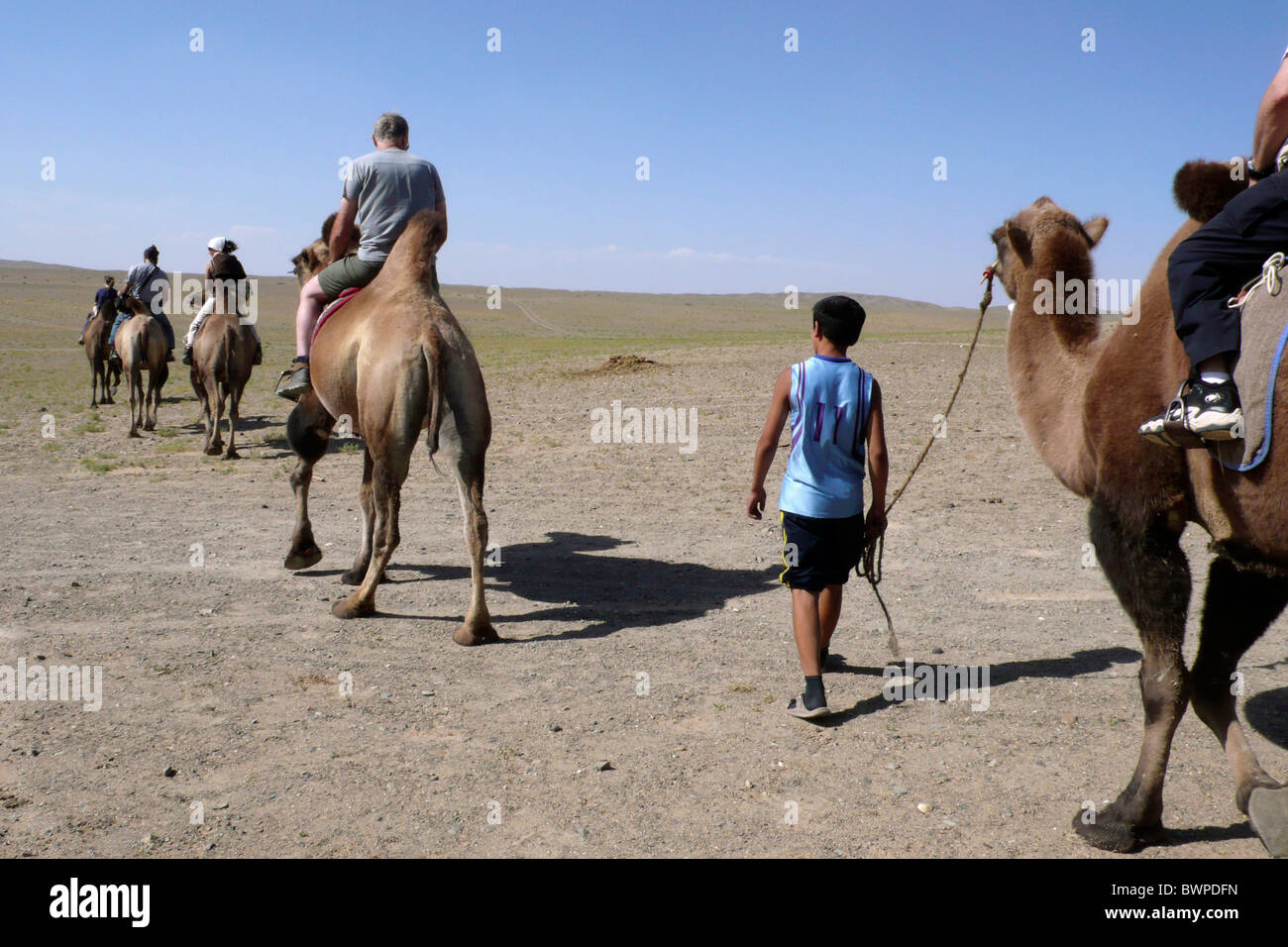 Tourists in Mongolia Stock Photo - Alamy