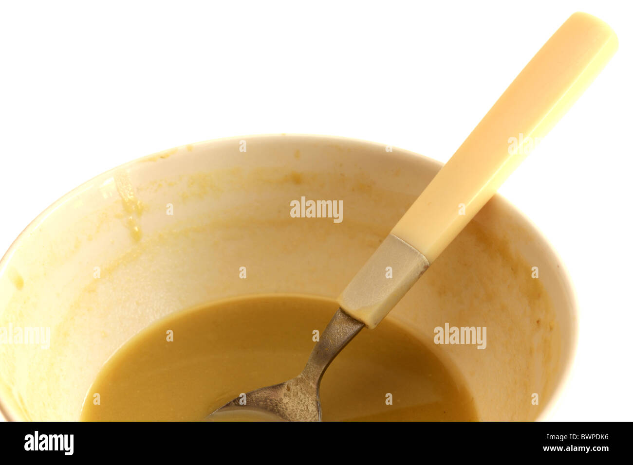 Dirty Soup Bowl Stock Photo Alamy