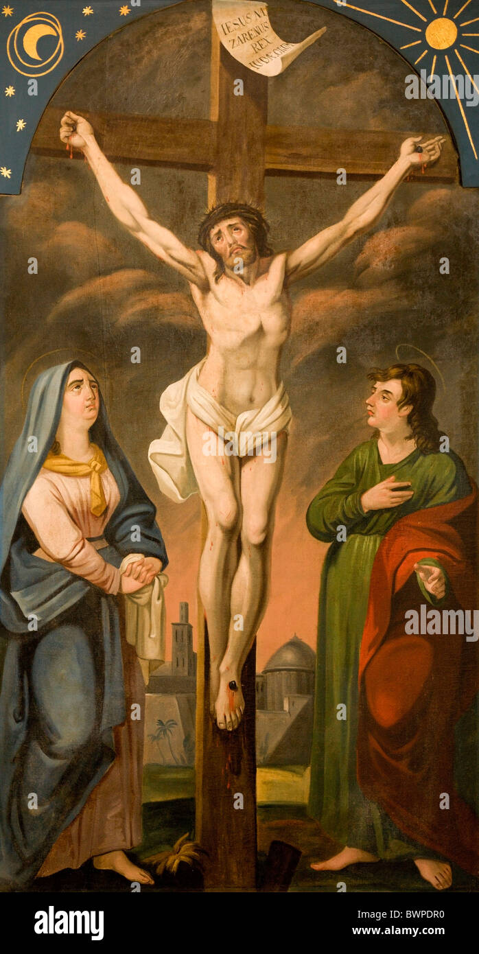 Jesus Christ on the cross Stock Photo
