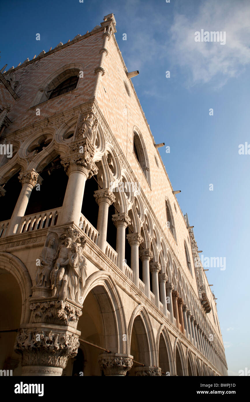 The Doge's palace at the south end of Venice's St Mark's square Stock