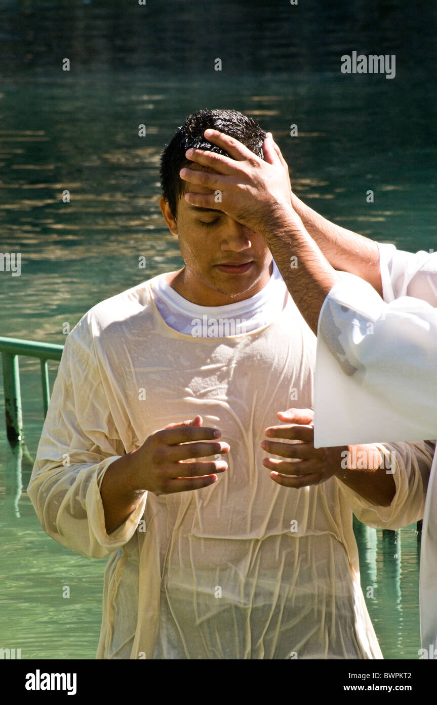 Israel, Yardenit Baptismal Site In the Jordan River Near the Sea of Galilee, American pilgrim