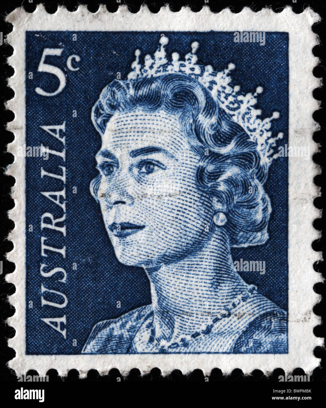 AUSTRALIA - CIRCA 1960s: A stamp printed in Australia shows Queen Elizabeth II, circa 1960s Stock Photo