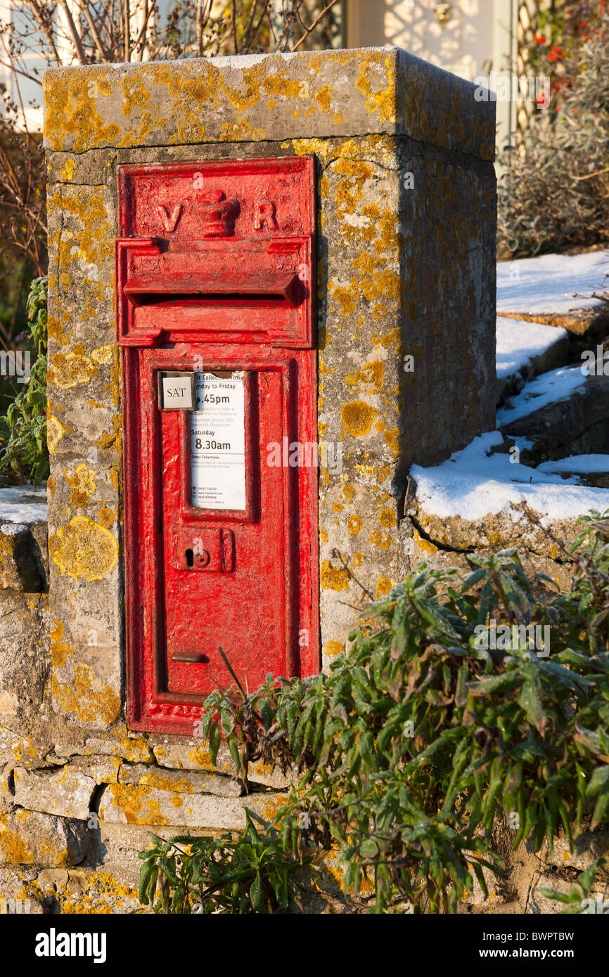 Rural UK Post Box Stock Photo