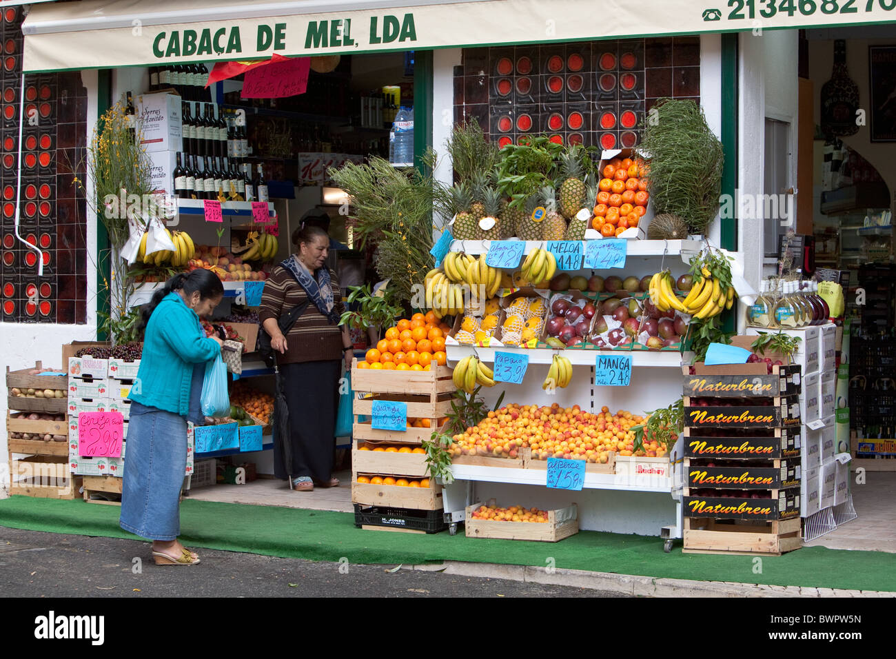 Fresh fruit and vegetable shop Lisbon Stock Photo