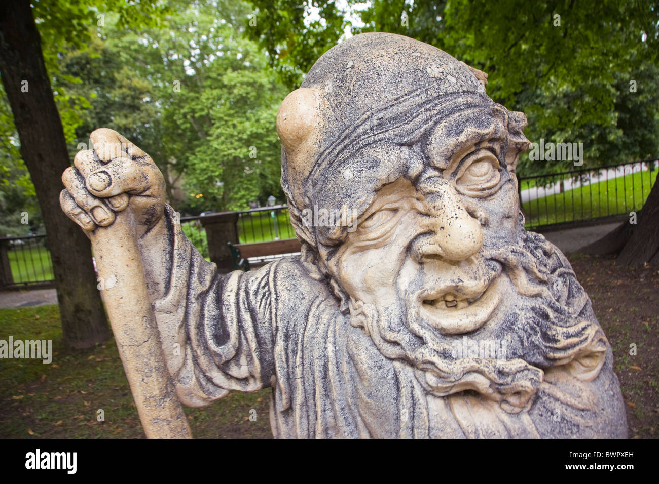 Gnome in the Mirabell Gardens in Salzburg Stock Photo