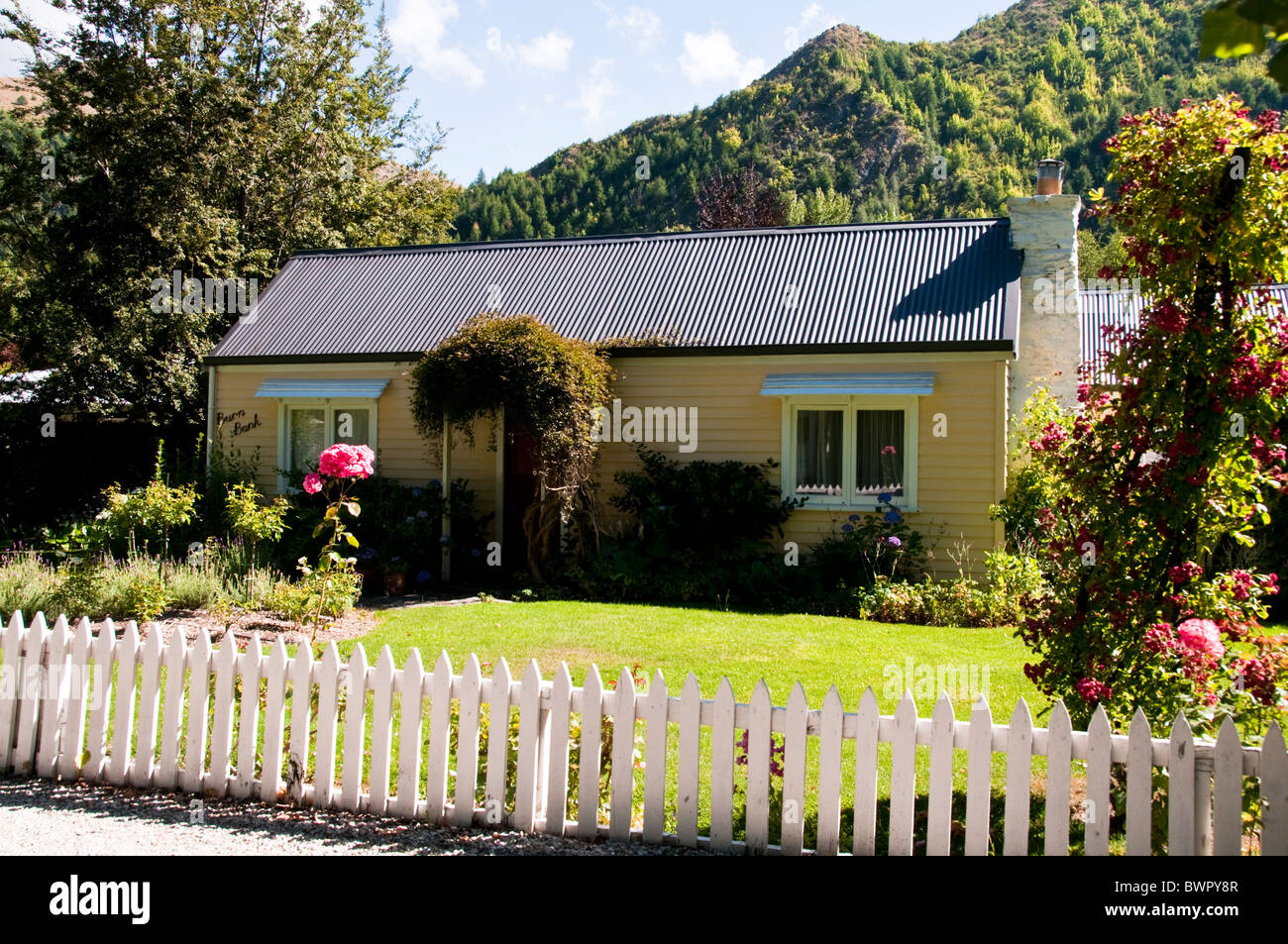 Arrowtown,Old  Gold Mining Town,Arrow River,Near Queenstown, Chinese Settlement,South Island, New Zealand Stock Photo