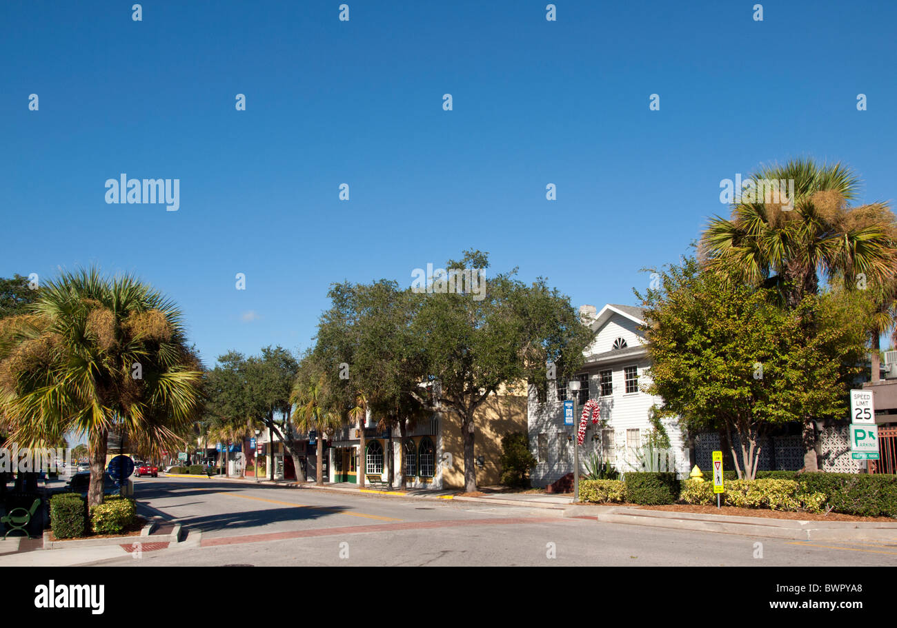 New Haven Avenue in Historic Downtown Melbourne on the east Coast of