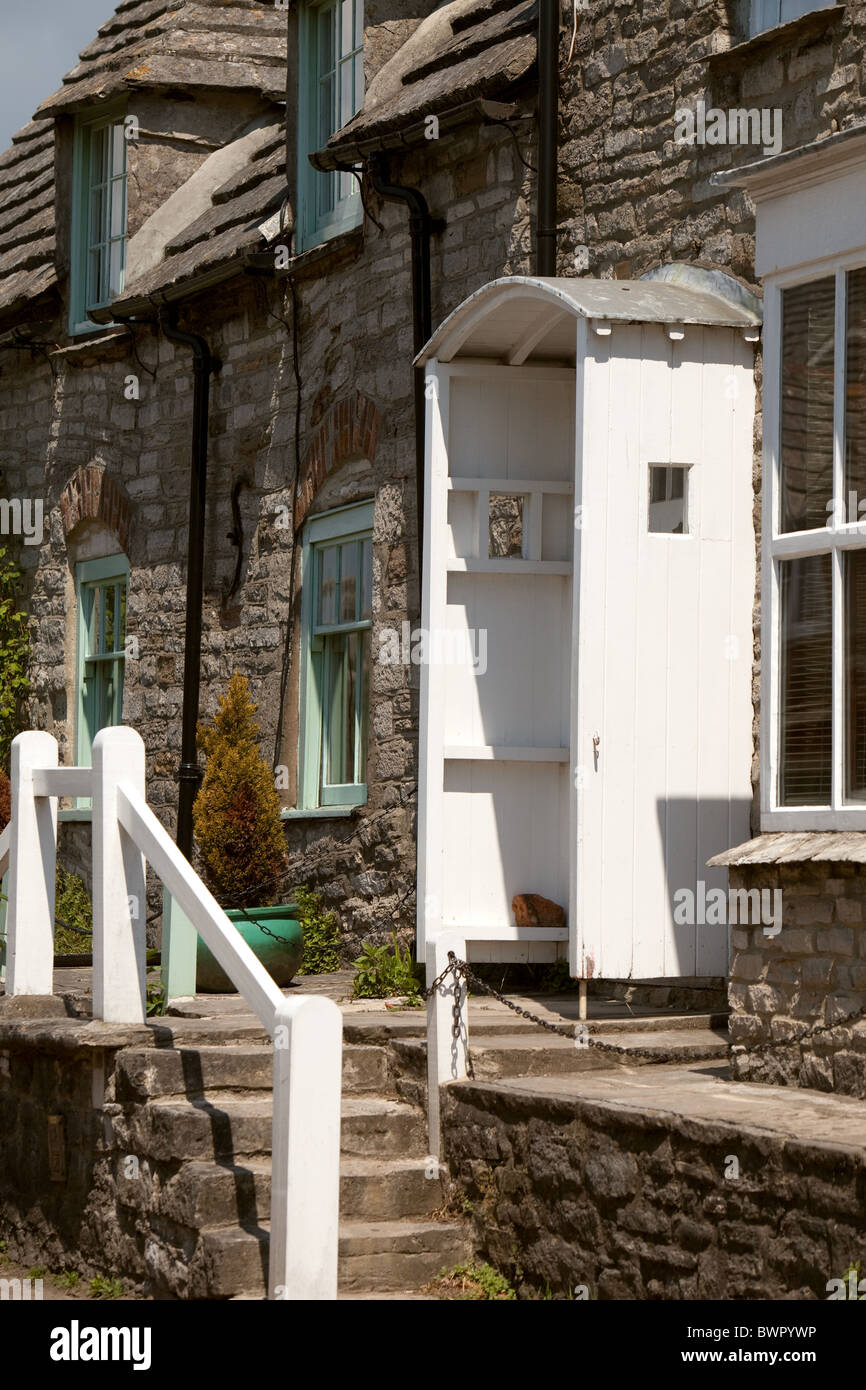 Quaint old English Housing at Corfe Village Dorset England Stock Photo