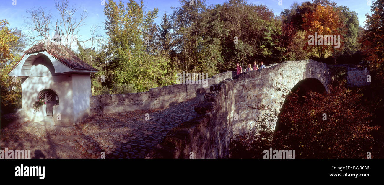 Switzerland Europe Sainteapolline Villarssurglane old river canton