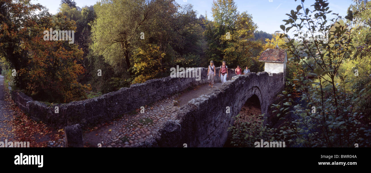 Switzerland Europe Sainteapolline Villarssurglane old river canton